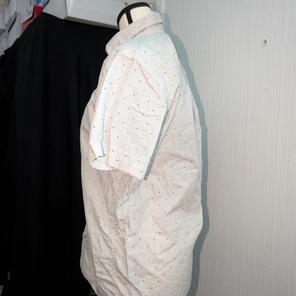 Uniqlo Cream and Navy Polka Dot Shirt - Picture 1 of 6